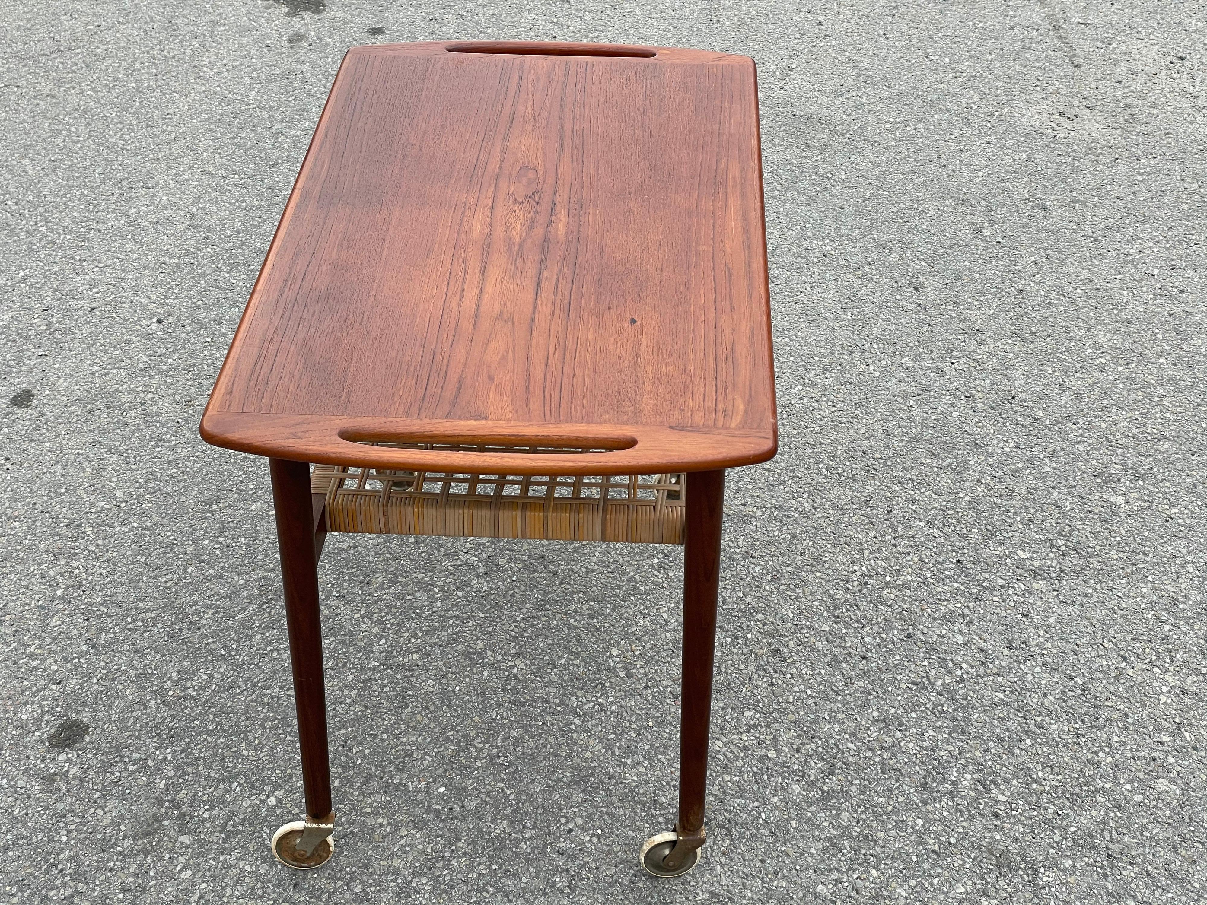 Mid-Century Danish Teak Serving Trolley, 1960's In Good Condition In Copenhagen, DK