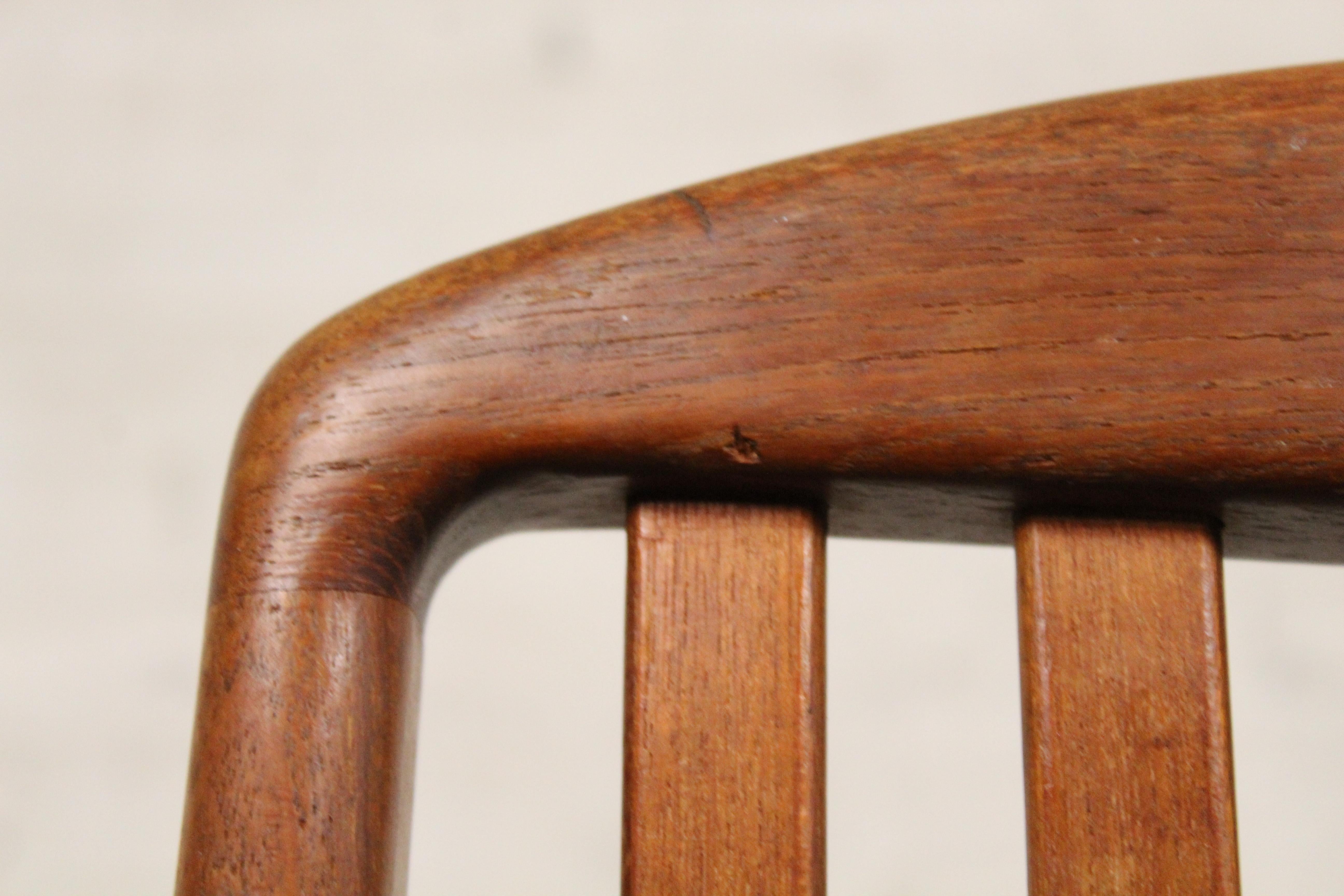 Silla auxiliar danesa de teca de mediados de siglo de Preben Schou Andersen en venta 2