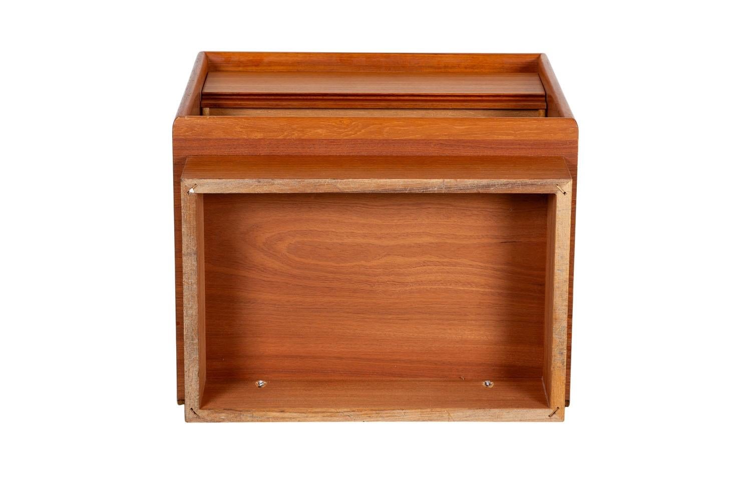 Mid-Century Danish Teak Side Table Nightstand For Sale 6