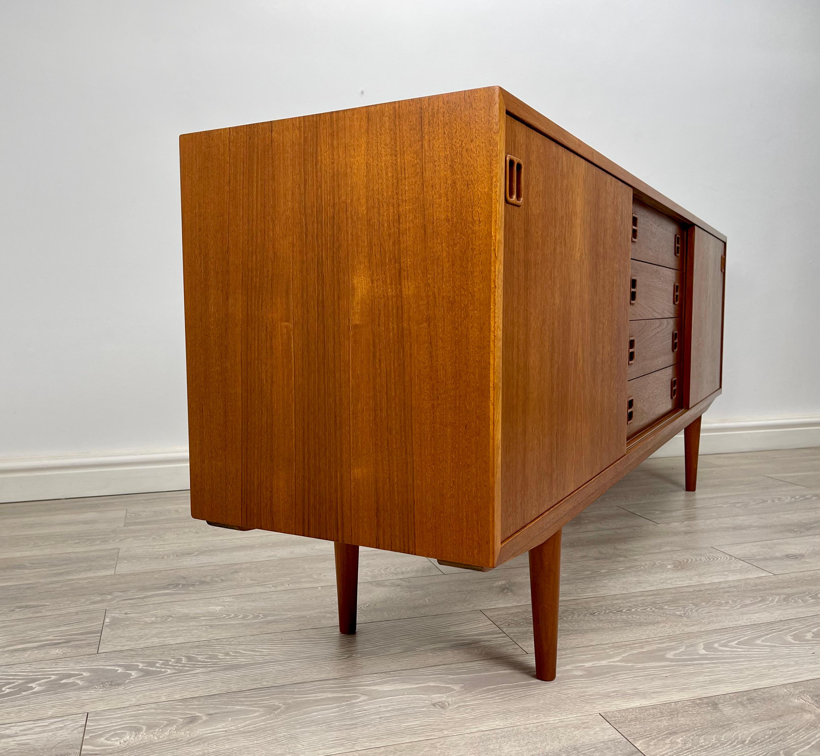 Mid Century Danish Teak Sideboard  For Sale 3