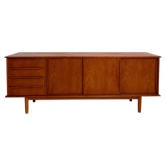 Mid-Century Danish Teak Sideboard with Sliding Doors and Drawers, circa 1960