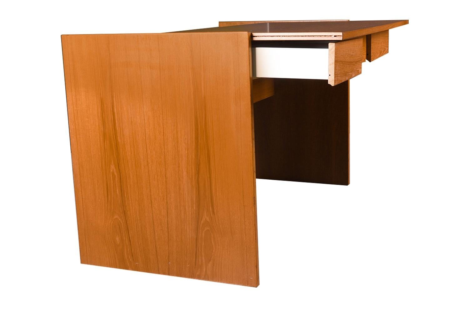 Mid-Century Danish Teak Sliding Top Desk For Sale 1