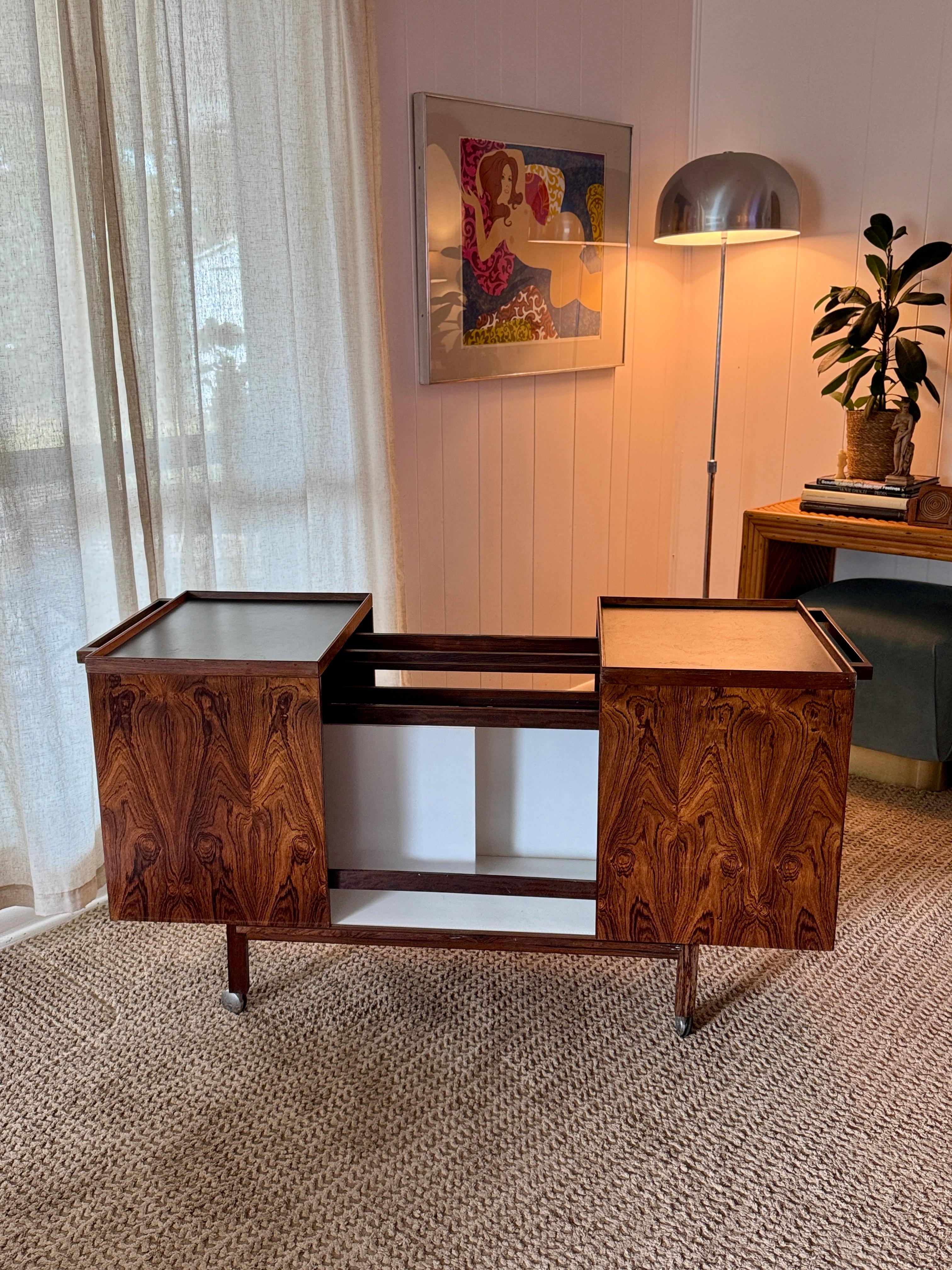 Mid-Century Danish Teak Storage Cabinet, Sliding Doors, circa 1960s For Sale 2