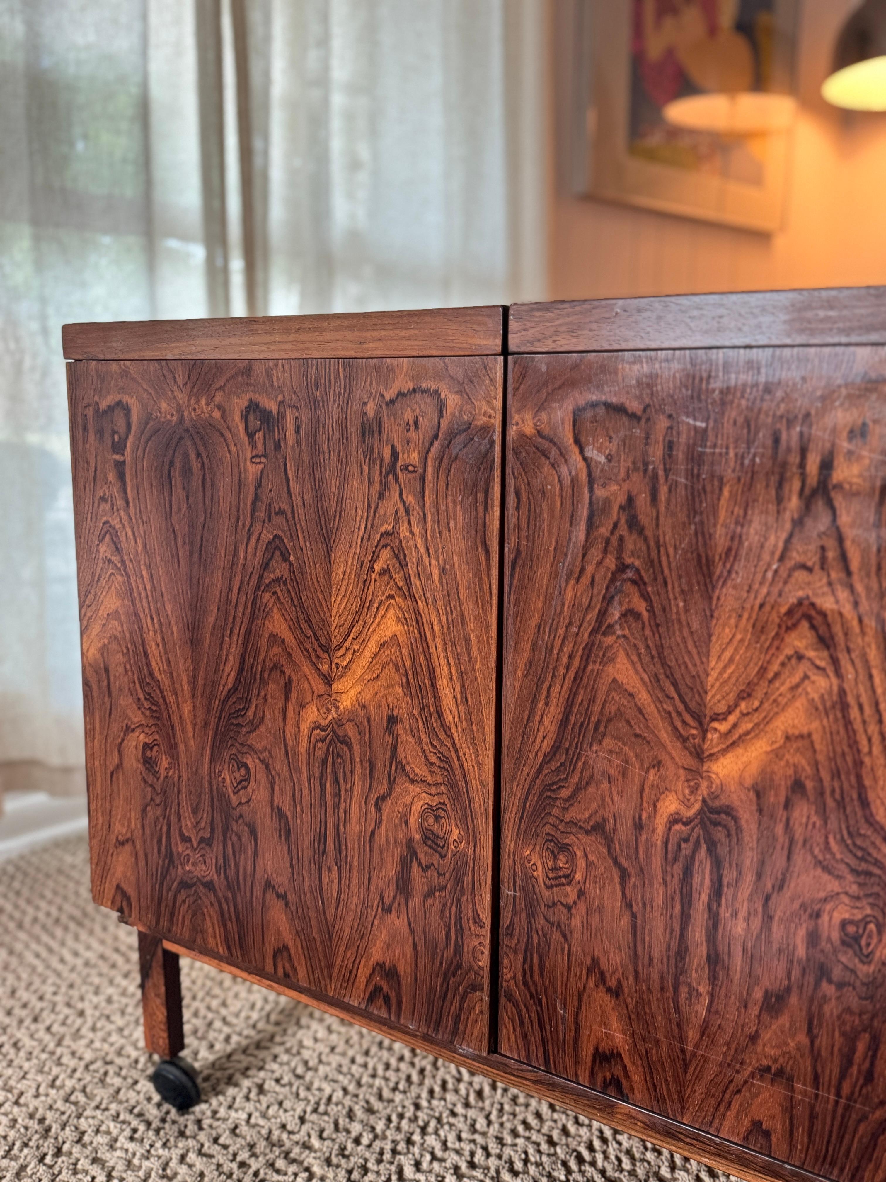 Mid-Century Modern Mid-Century Danish Teak Storage Cabinet, Sliding Doors, circa 1960s For Sale