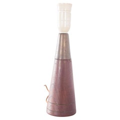 Lampe de table danoise en teck du milieu du siècle
