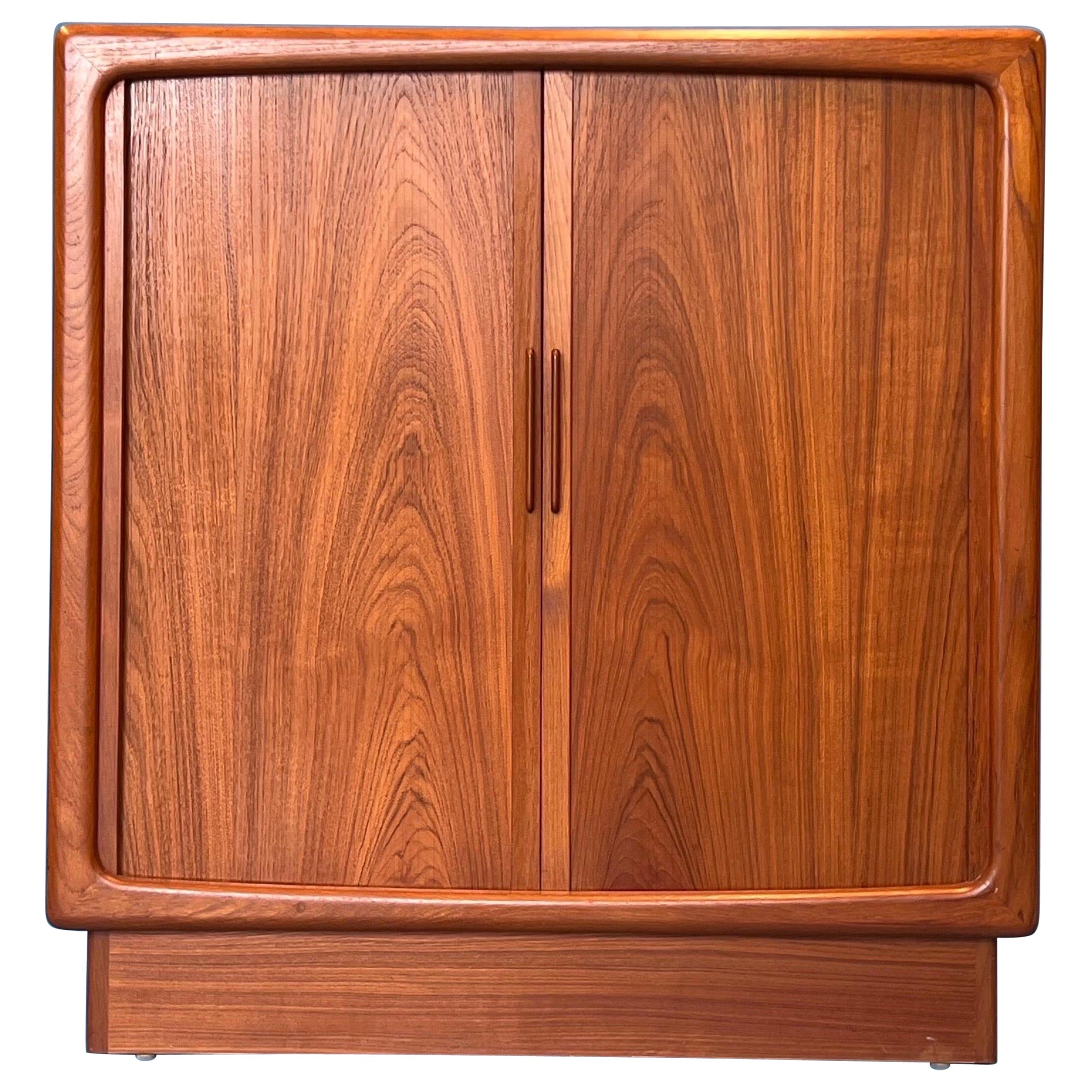 Mid Century Danish Teak Tambour Door Console