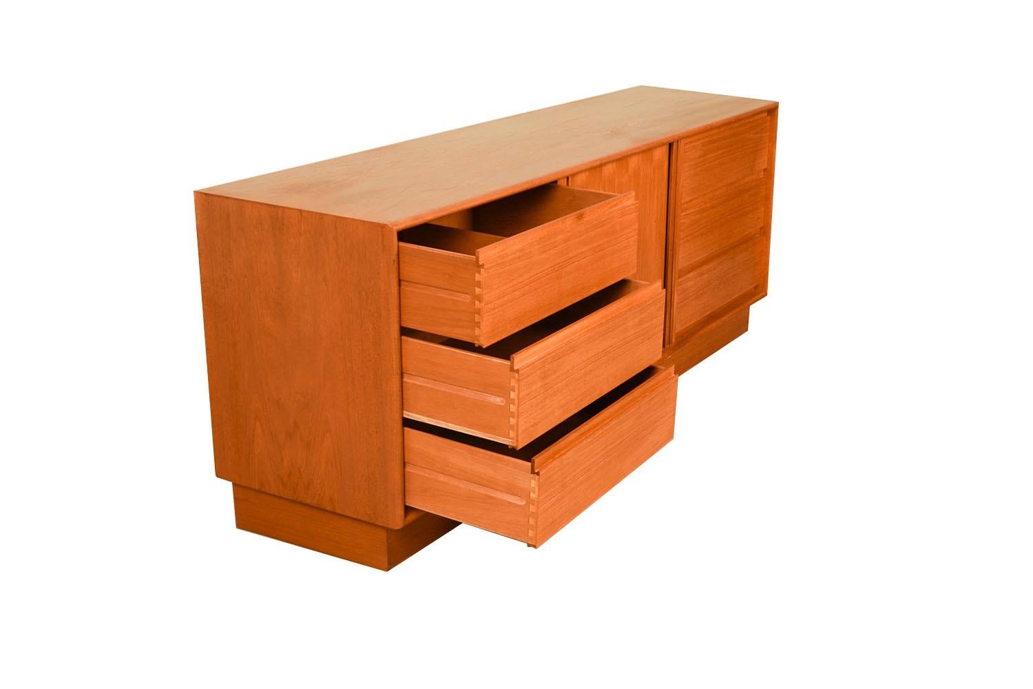 Late 20th Century Mid-Century Danish Teak Tambour Door Dresser