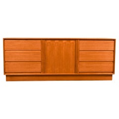 Vintage Mid-Century Danish Teak Tambour Door Dresser 