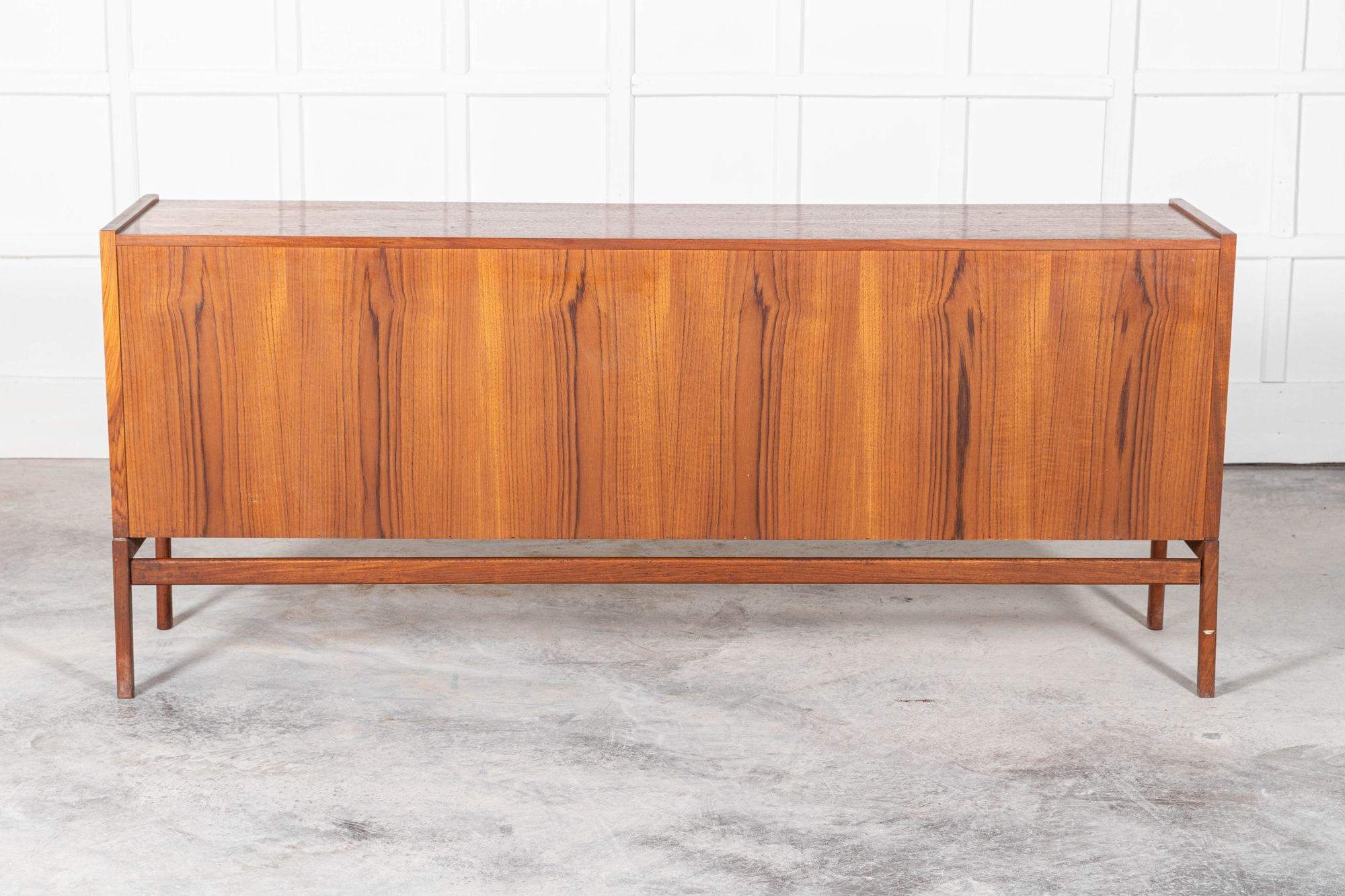 Mid Century Danish Teak Tambour Sideboard For Sale 13