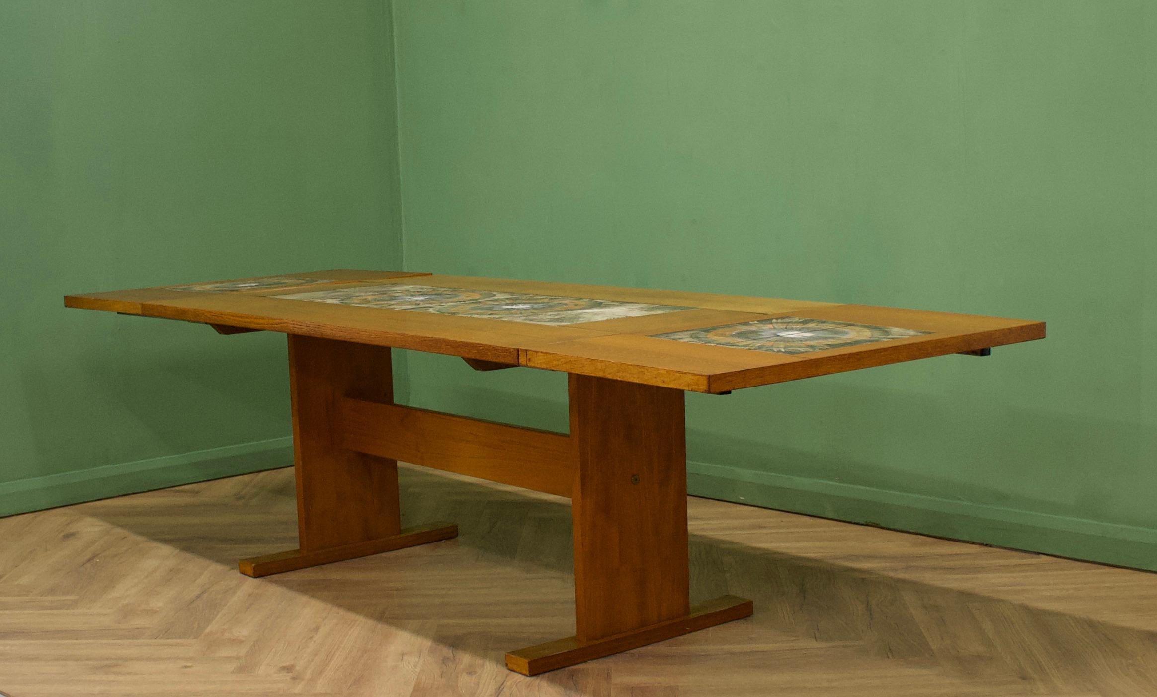 Mid-Century Modern Mid Century Danish Teak Tiled Extendable Dining Table from Gangso Mobler For Sale