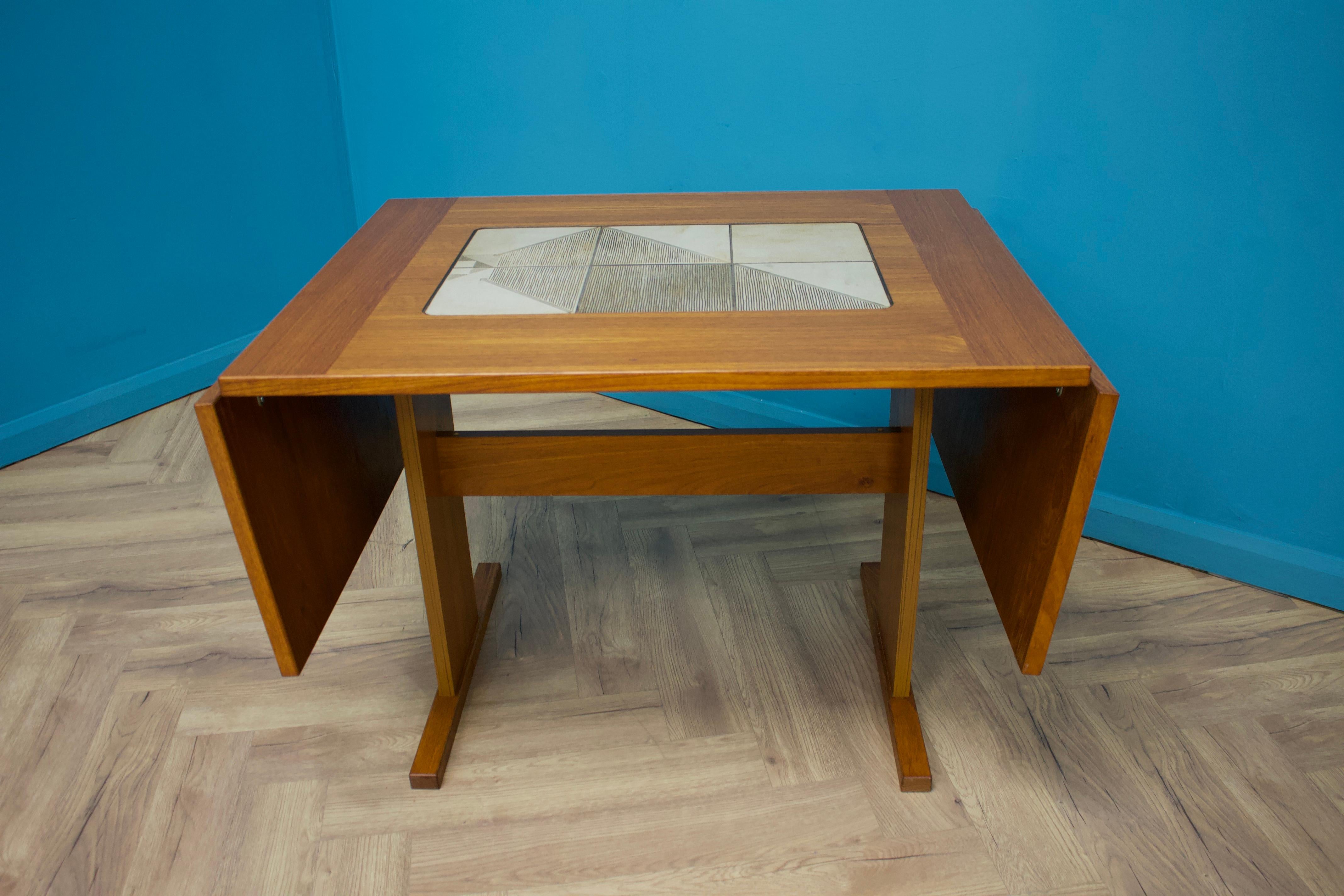 Mid Century Danish Teak Tiled Extendable Dining Table from Gangso Mobler 2