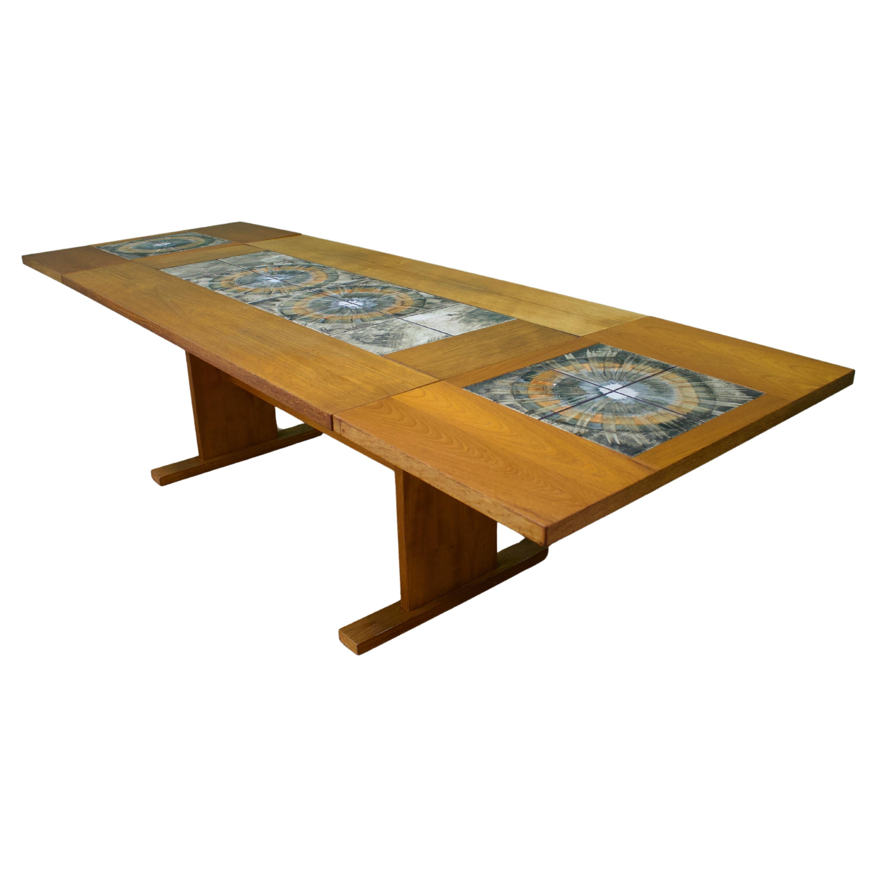 Mid Century Danish Teak Tiled Extendable Dining Table from Gangso Mobler For Sale