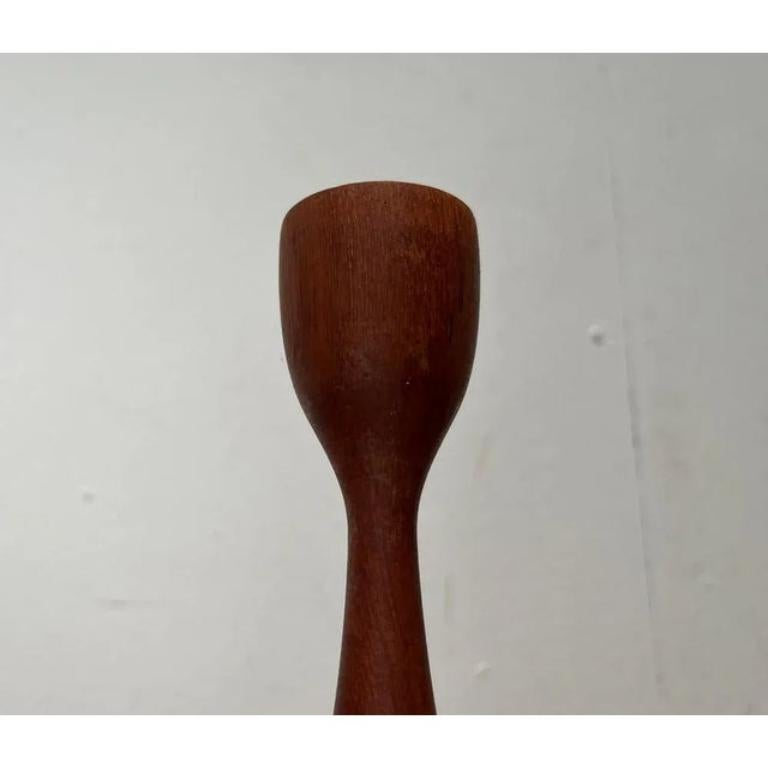 Portacandele a tulipano in teak danese di metà secolo, anni '60 in vendita 3