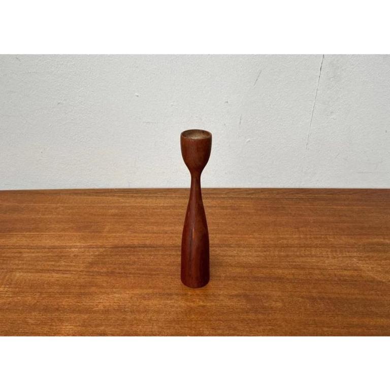 Mid-Century moderno Portacandele a tulipano in teak danese di metà secolo, anni '60 in vendita