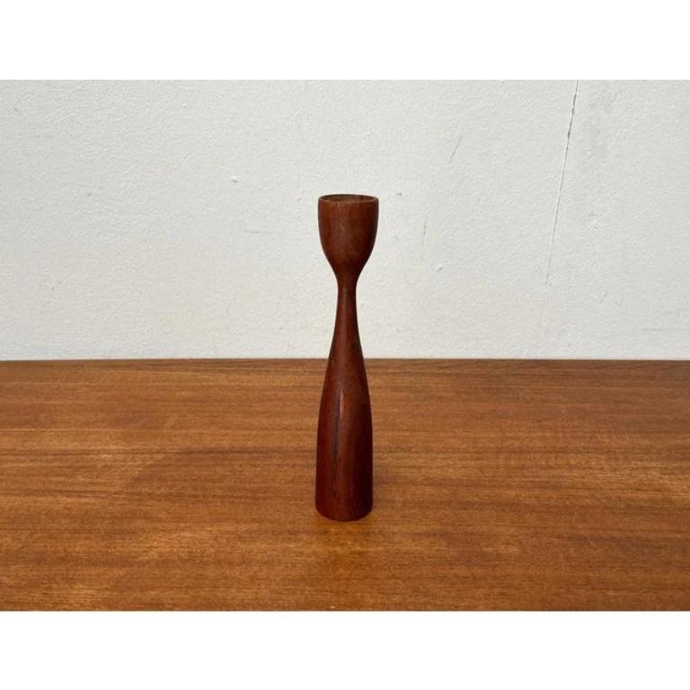 Danese Portacandele a tulipano in teak danese di metà secolo, anni '60 in vendita