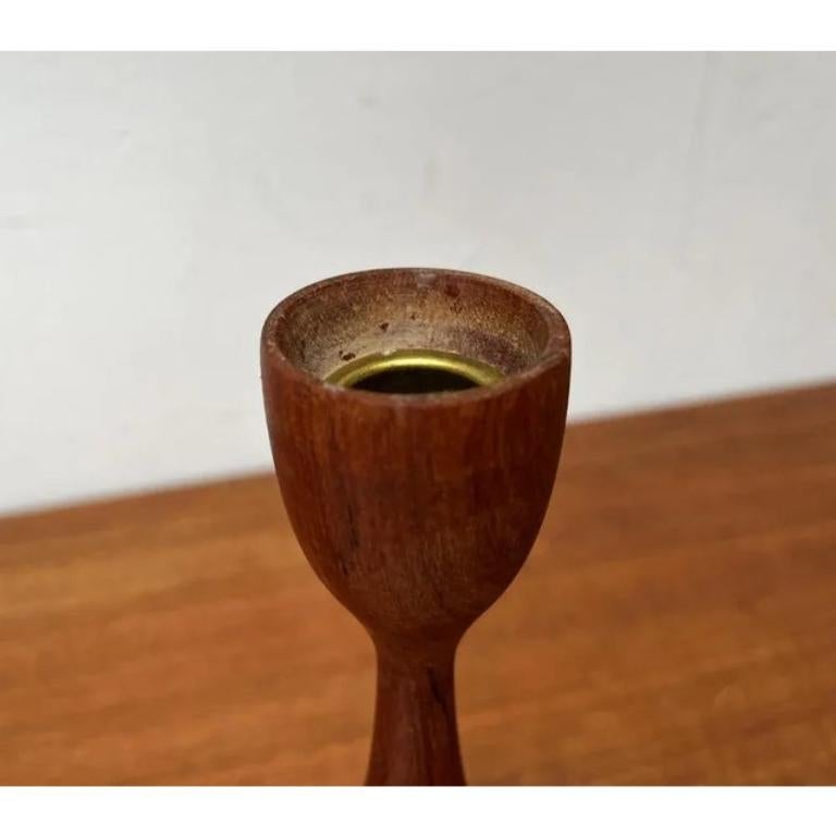 Portacandele a tulipano in teak danese di metà secolo, anni '60 in vendita 2