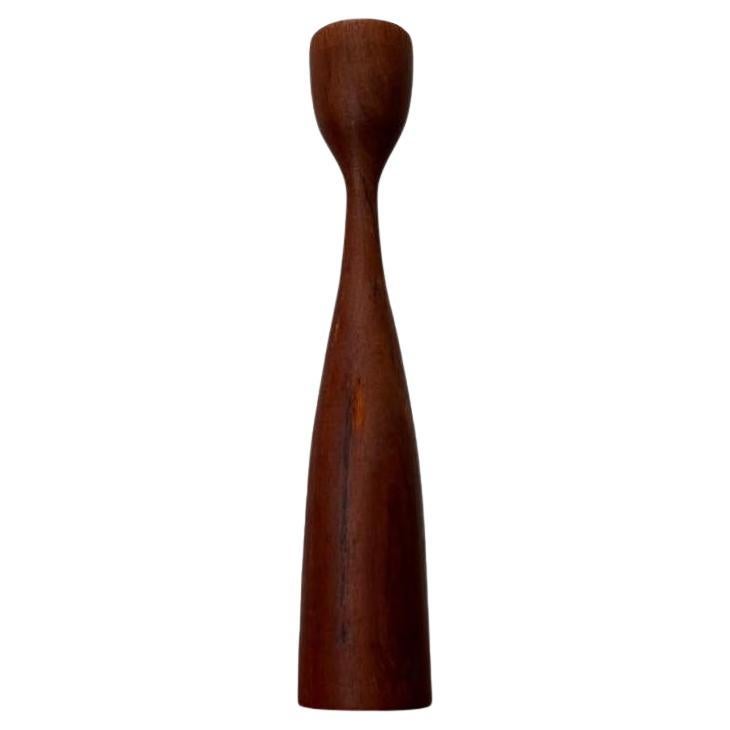 Mid-Century Danish Teak Tulip Candleholder, 1960s