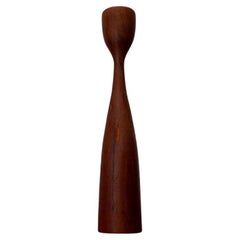 Mid-Century Danish Teak Tulip Candleholder, 1960s