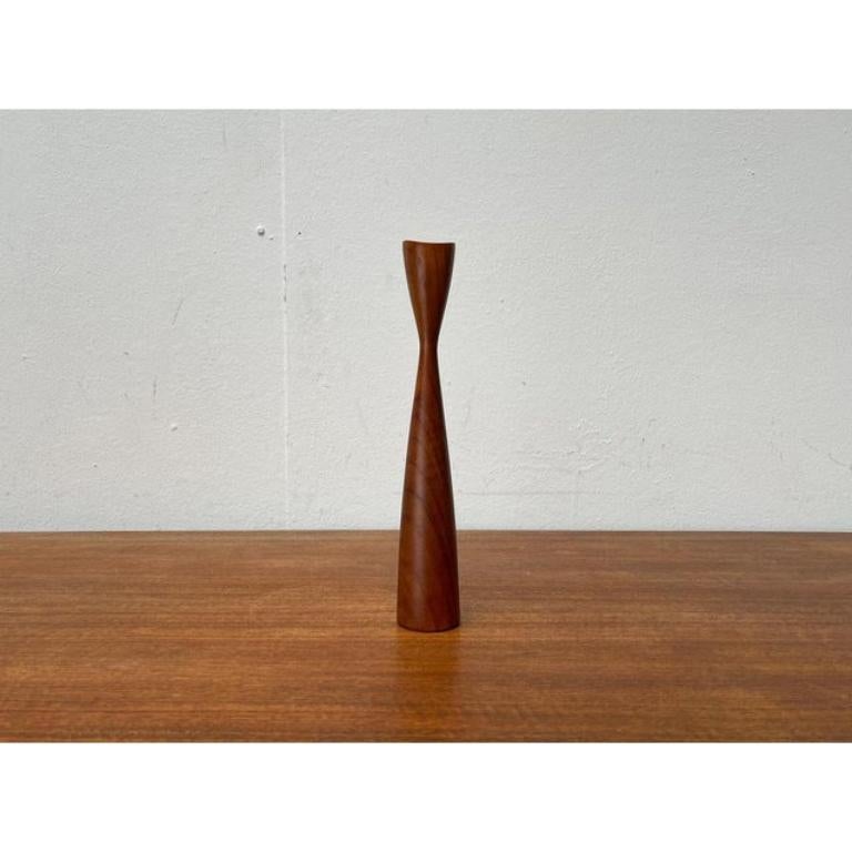 Mid-Century Danish Teak Tulip Candleholder For Sale 7