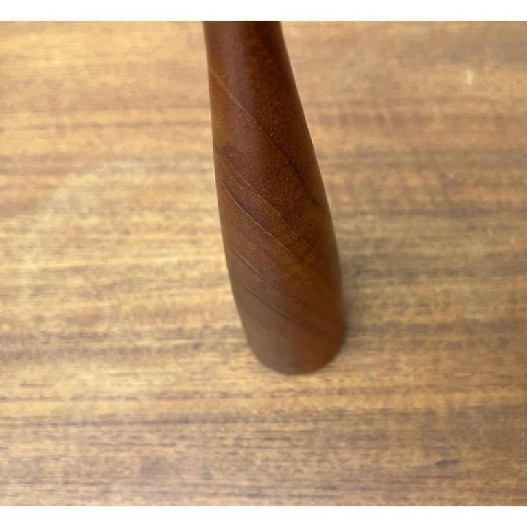 Mid-Century Danish Teak Tulip Candleholder For Sale 1