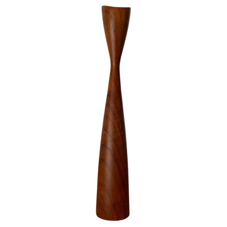 Mid-Century Danish Teak Tulip Candleholder