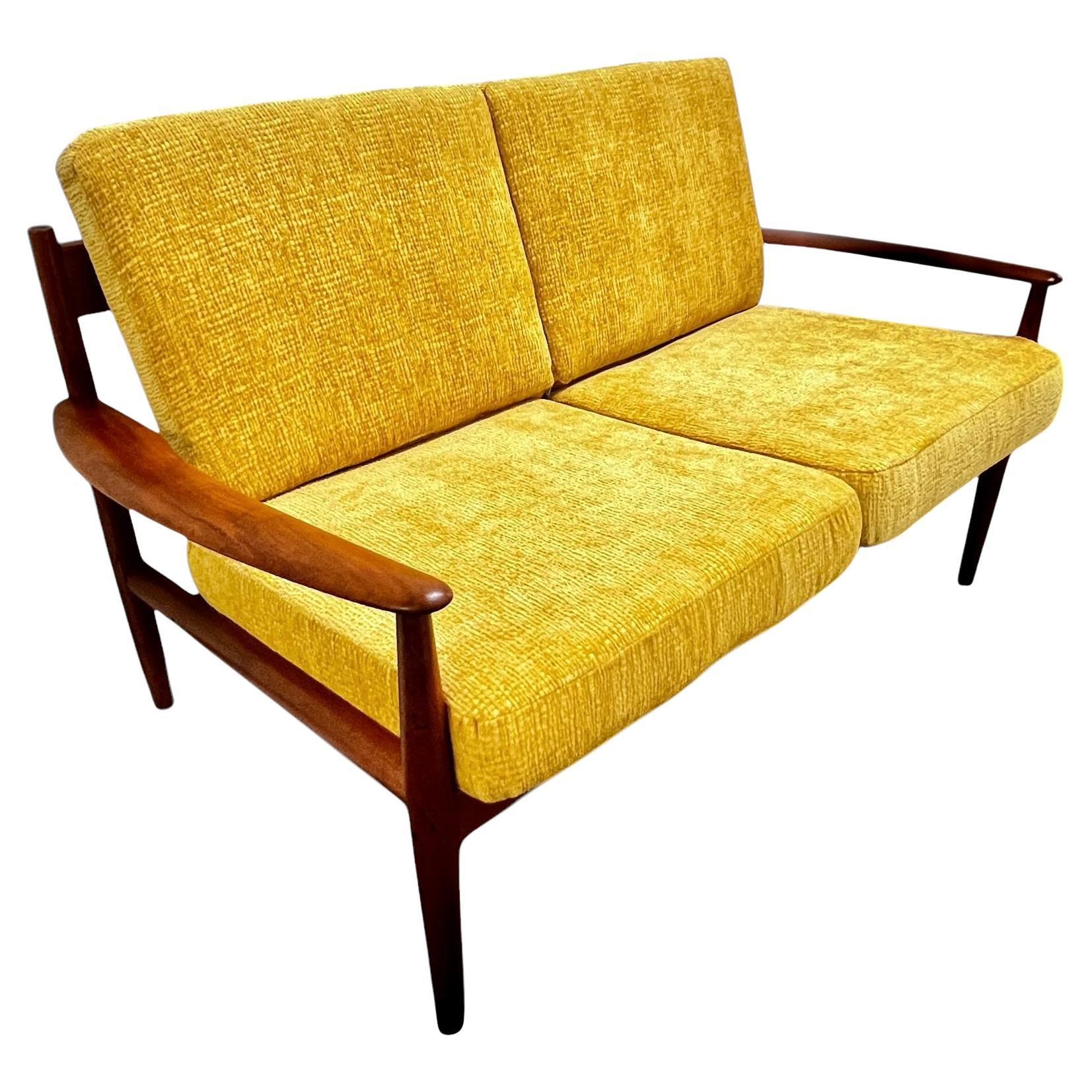 Mid-Century Danish Teak Two Seater Sofa by Grete Jalk for France & Son