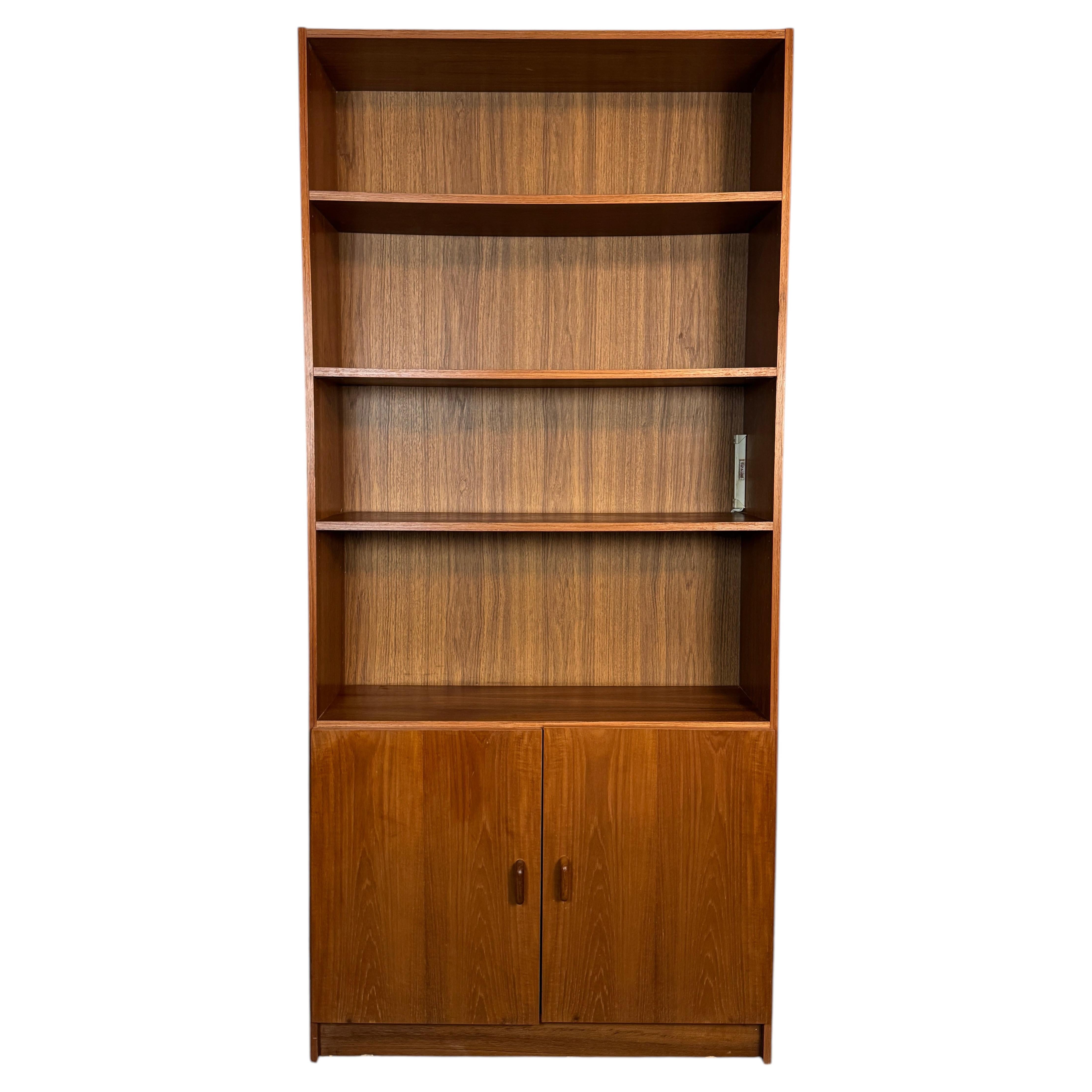Mid-Century Danish Teak Veneer Bookcase