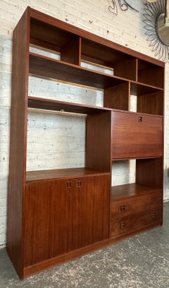 Mid-Century Danish Teak Wall Unit / Media Console