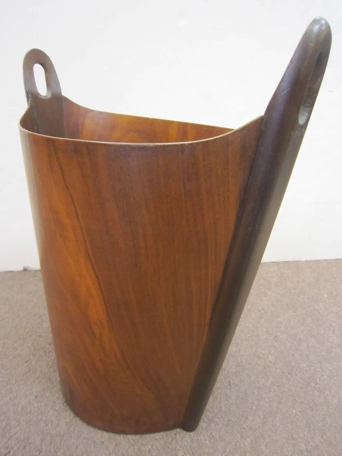 Midcentury Danish Teak Wastebasket /Trash Bin by P.S. Heggen 1