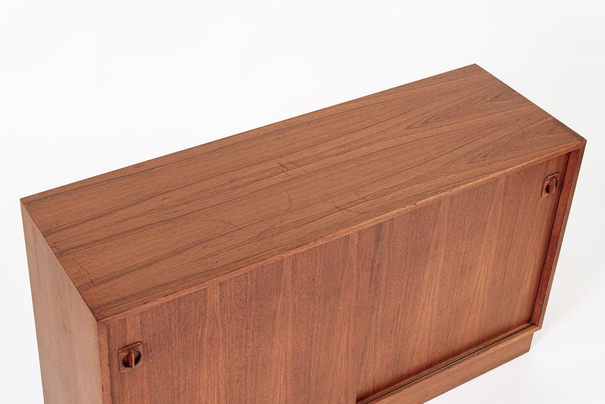 Mid Century Danish Teak Holz Drop-Down-Sekretär-Schreibtisch Wandeinheit im Angebot 9