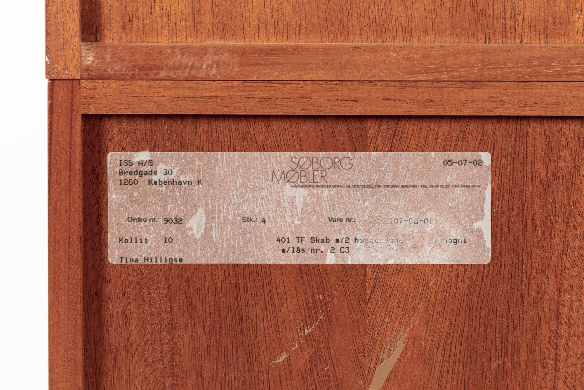 Mobile contenitore in legno di teak danese del Mid Century Mobler 1960s in vendita 8