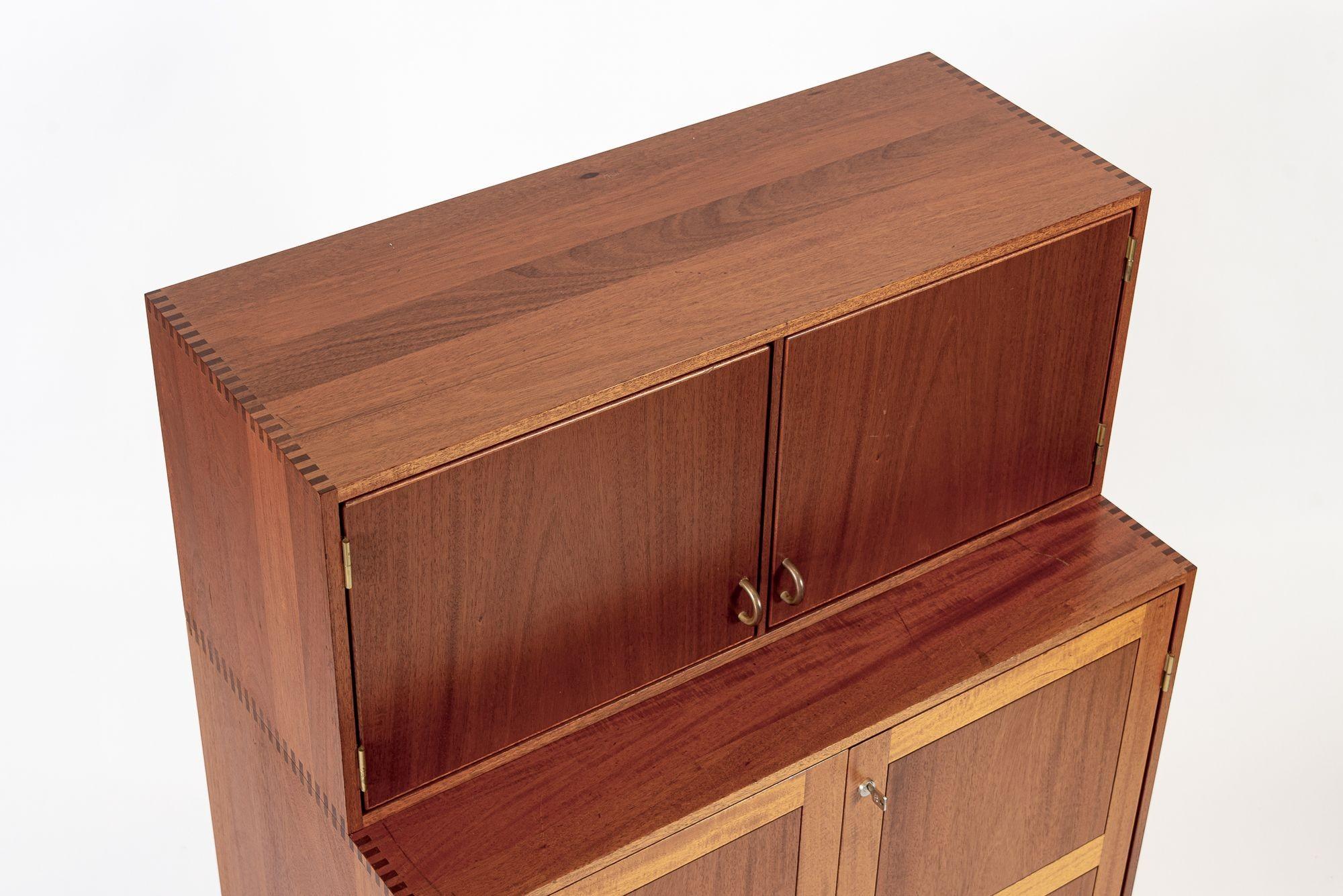Metà XX secolo Mobile contenitore in legno di teak danese del Mid Century Mobler 1960s in vendita