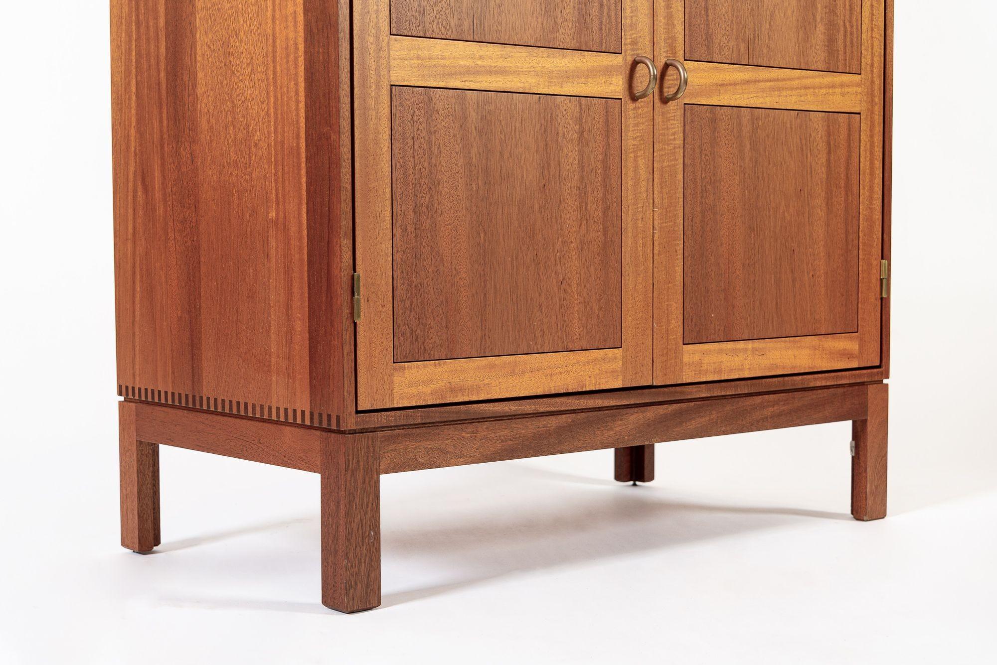 Ottone Mobile contenitore in legno di teak danese del Mid Century Mobler 1960s in vendita