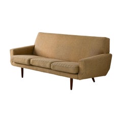 Mid Century Danish Teak and Wool Sofa, 1960s Mid Century Danish Teak and Wool Sofa, 1960s