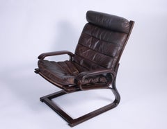 Mid-Century Danish Thams Leather Lounge Chair