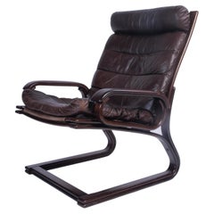 Mid-Century Danish Thams Leather Lounge Chair