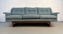 Mid-Century Danish Three Seat Winged Teak Sofa