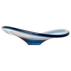 Bol en verre d'art danois du milieu du siècle de la série Thule par Per Lütken, années 1960