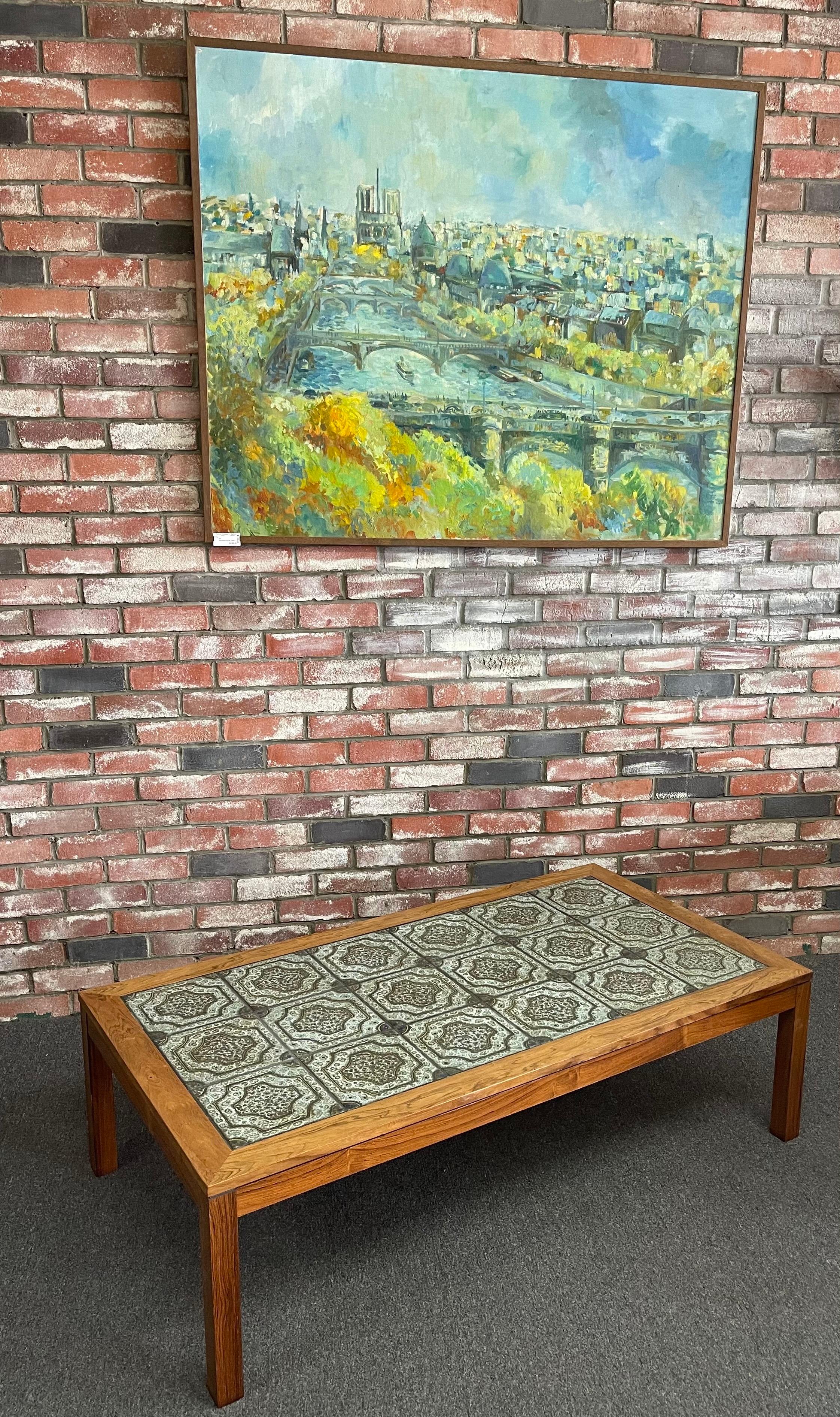 Mid-Century Danish Tile and Rosewood Coffee Table by Findahls Møbelfabrik For Sale 2