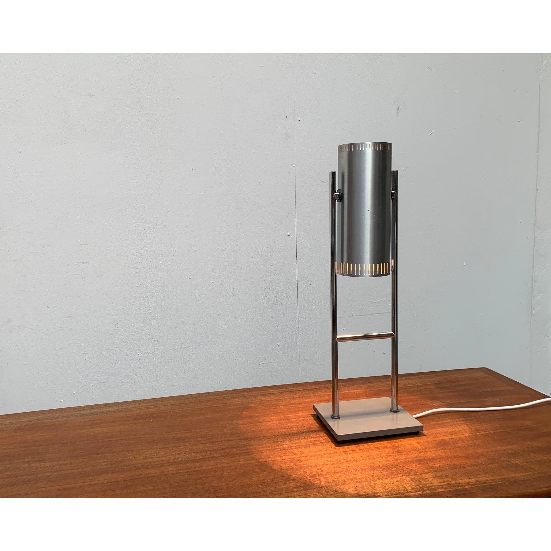 Metal Mid-Century Danish Trombone Table Lamp by Jo Hammerborg for Fog & Mørup, 1960s For Sale