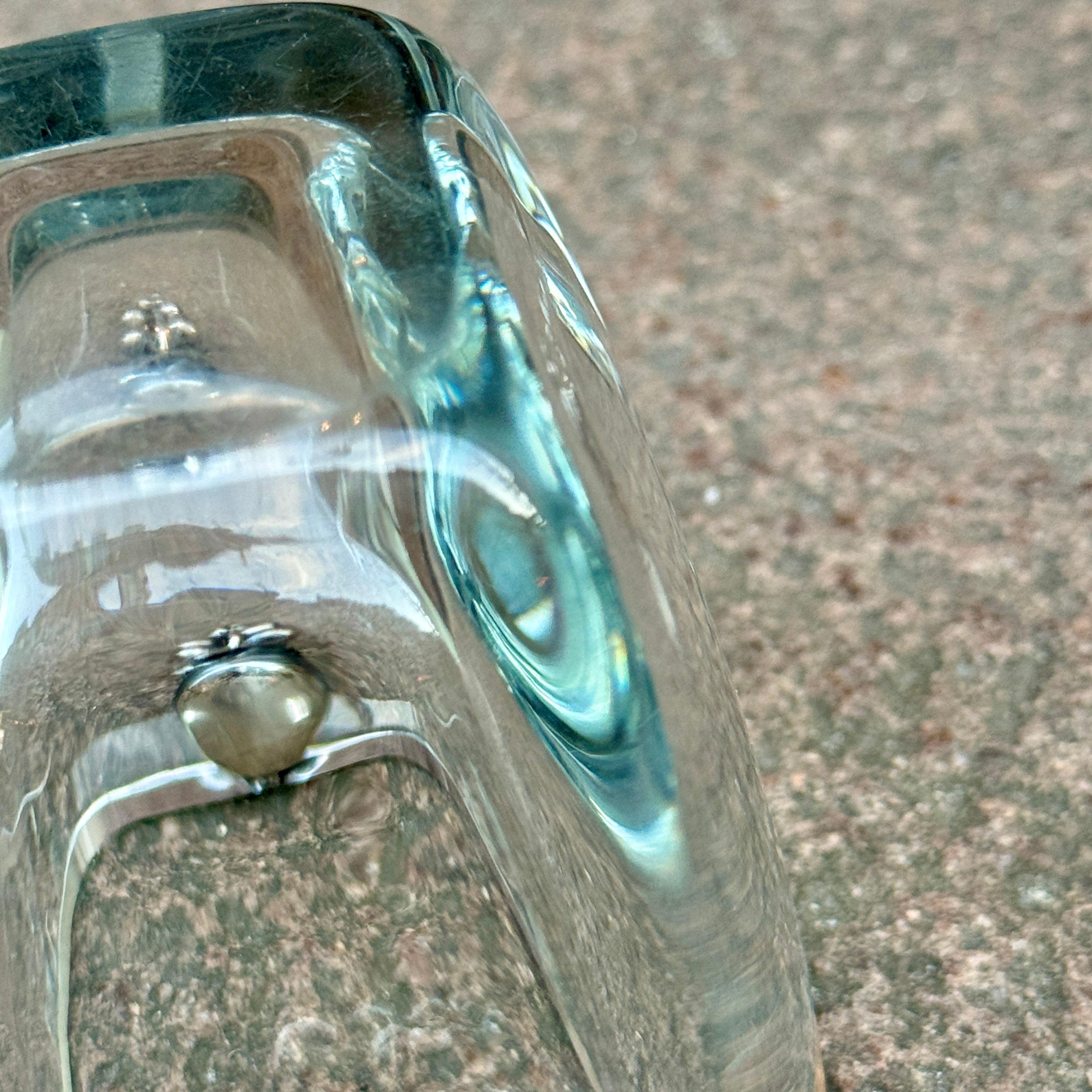 Piccolo vaso danese in vetro con uva in argento, A. Dragsted in vendita 2