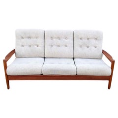 Divano danese vintage a 3 posti in teak, Danimarca, anni '60