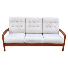 Mid-Century Danish Vintage 3-Seater Sofa in Teak, Denmark, 1960s