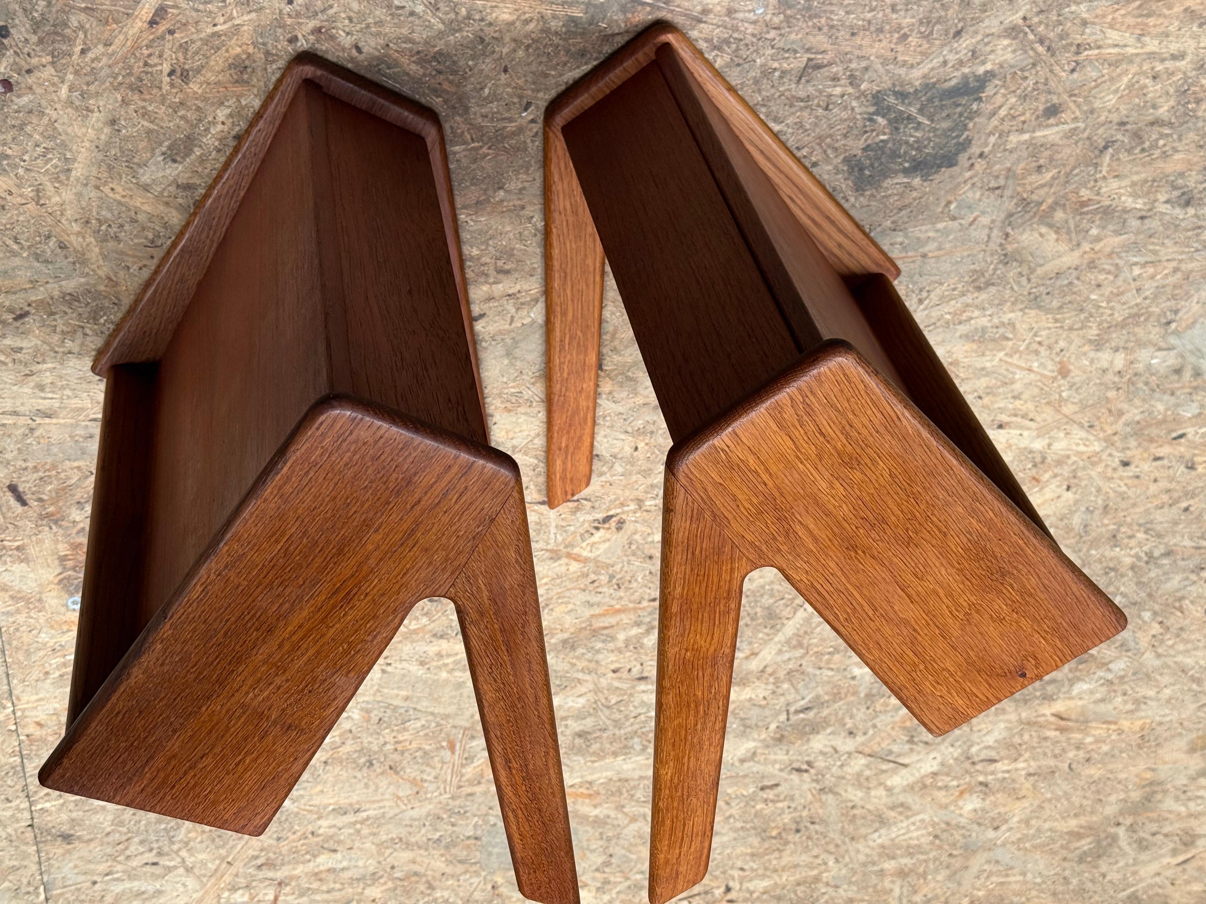 Mid-Century Danish Wall-Mounted Nightstands from Ølholm Møbelfabrik, 1950s in vendita 6