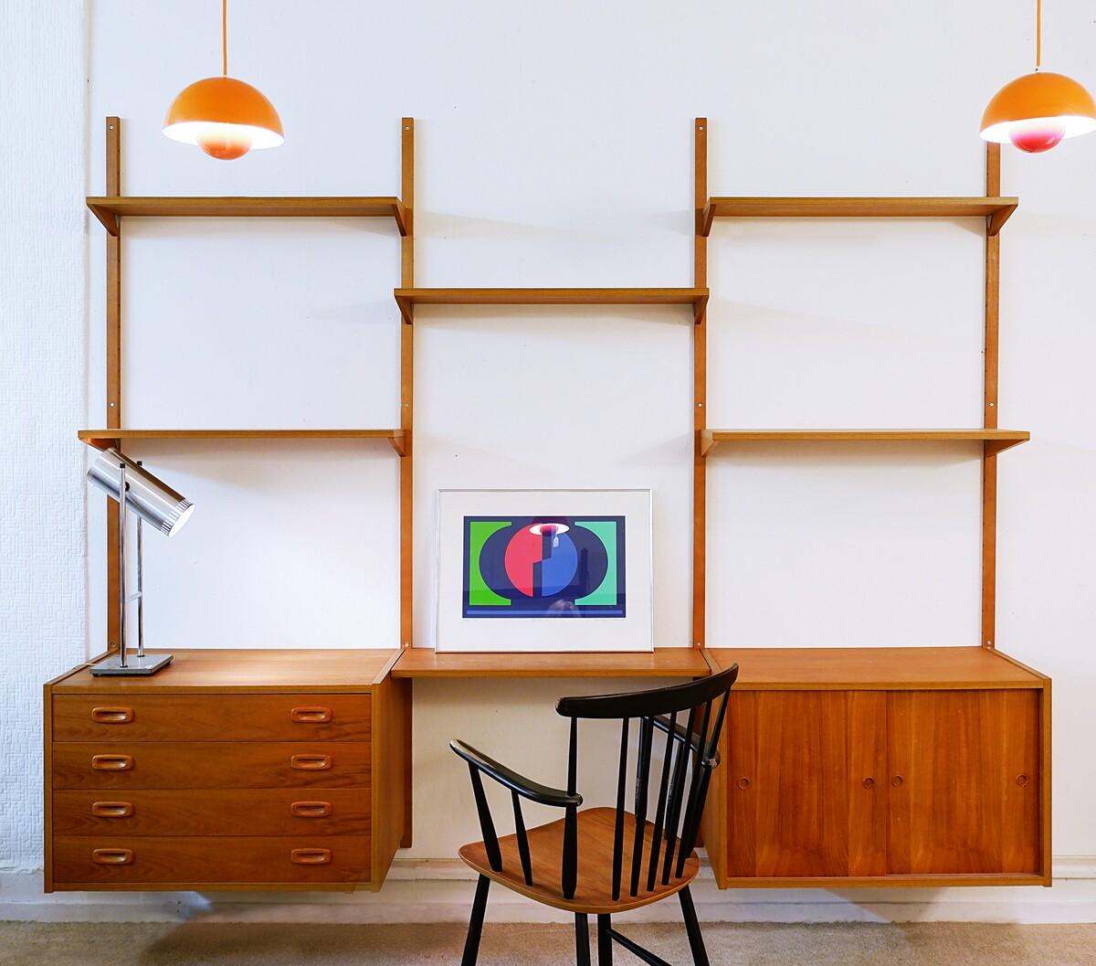 Mid-century Danish wall unit by Peter Sorensen for PS System - 1960s.