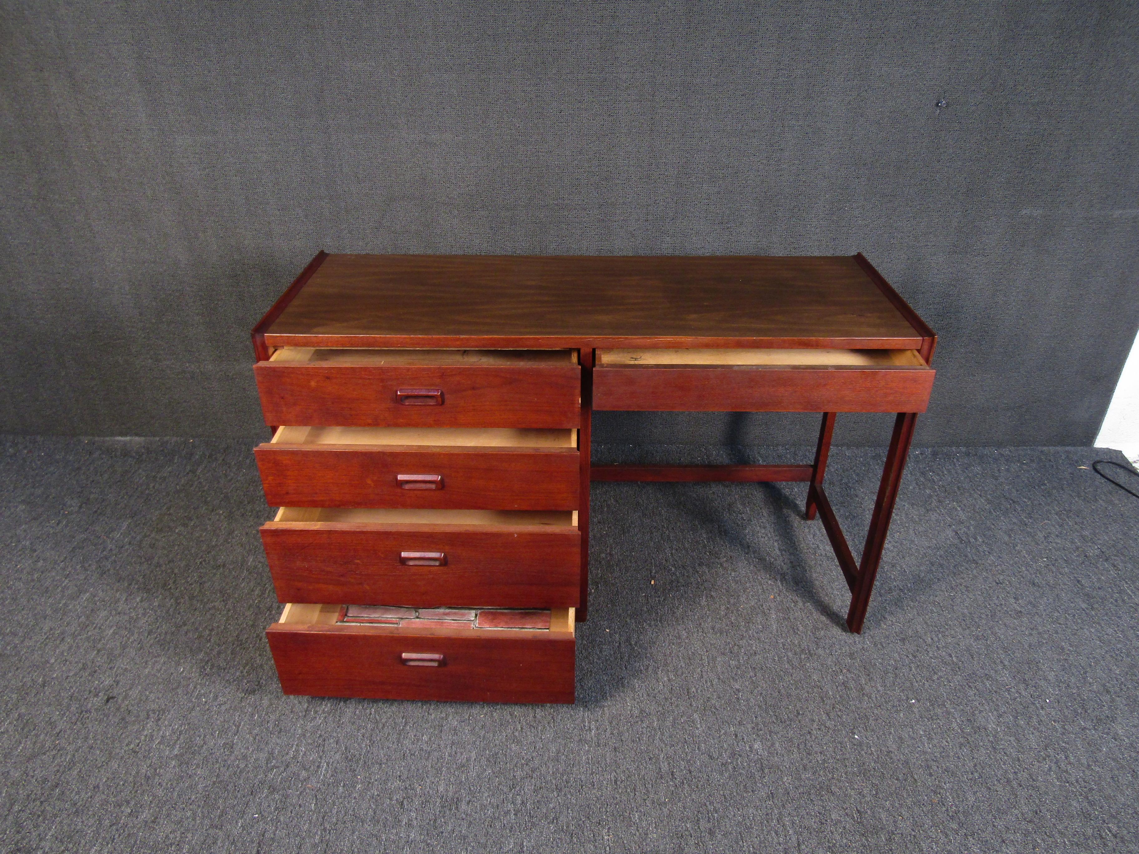 Mid-Century Danish Walnut Desk For Sale 6