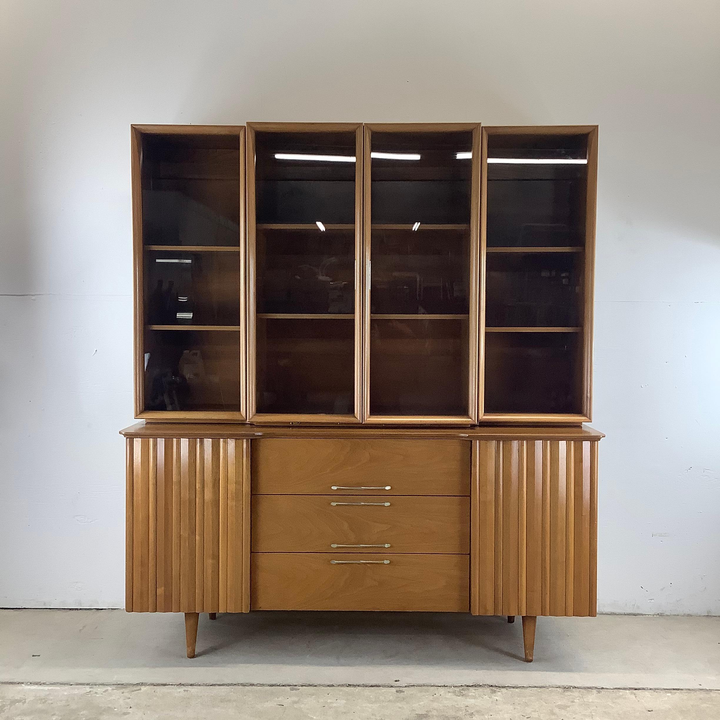 Mid-Century Danish Walnut Sideboard With Display Hutch 11