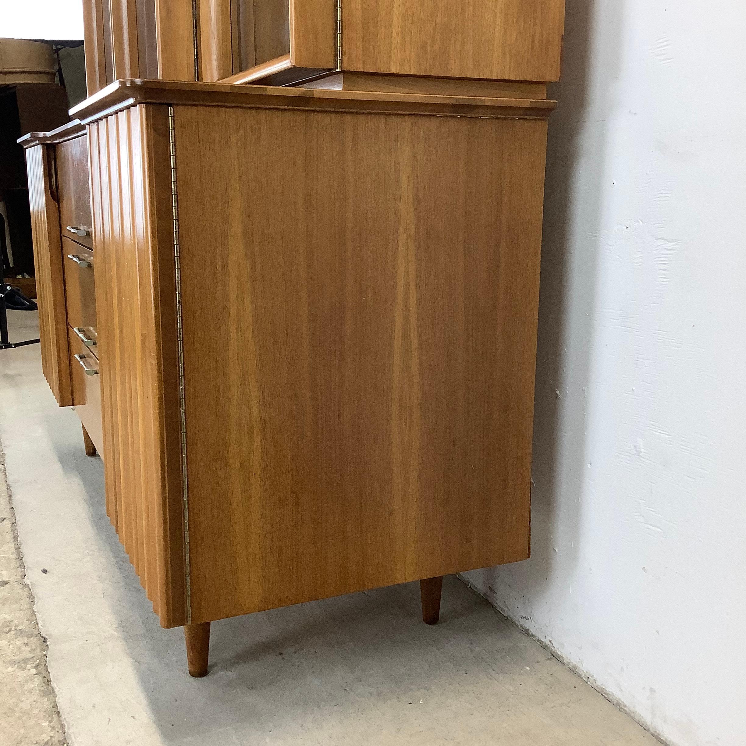 Mid-Century Danish Walnut Sideboard With Display Hutch 1