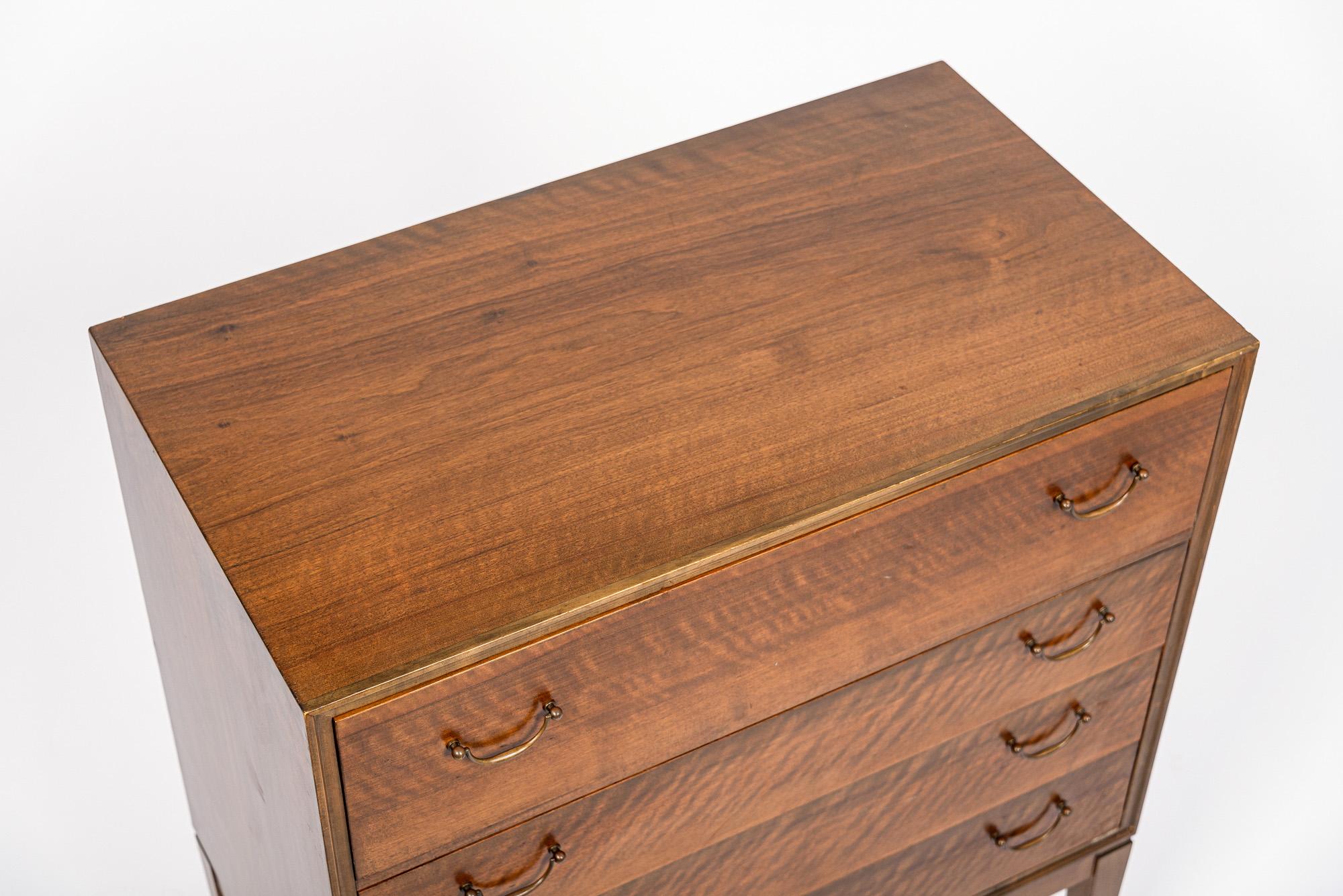 Mid Century Danish Walnut Wood Dresser with Vanity, 1960s 4