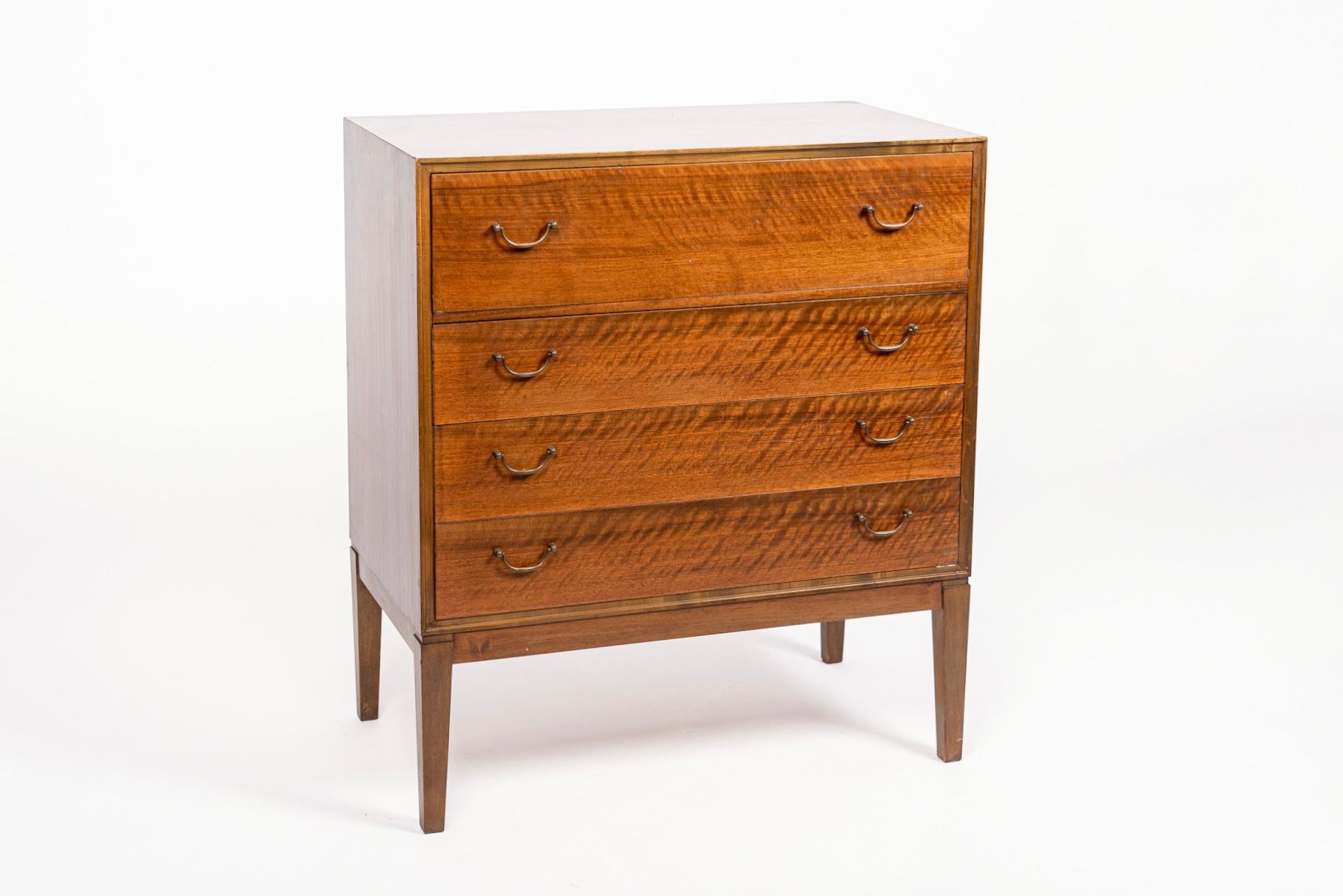 Mid-Century Modern Mid Century Danish Walnut Wood Dresser with Vanity, 1960s